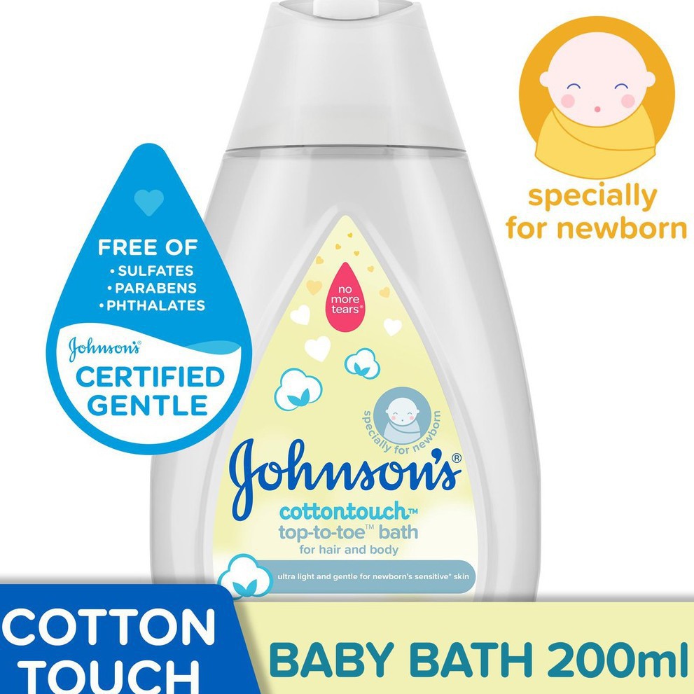 Johnson`s Baby Cotton Touch Top To Toe Bath 200ml /  Sabun Bayi