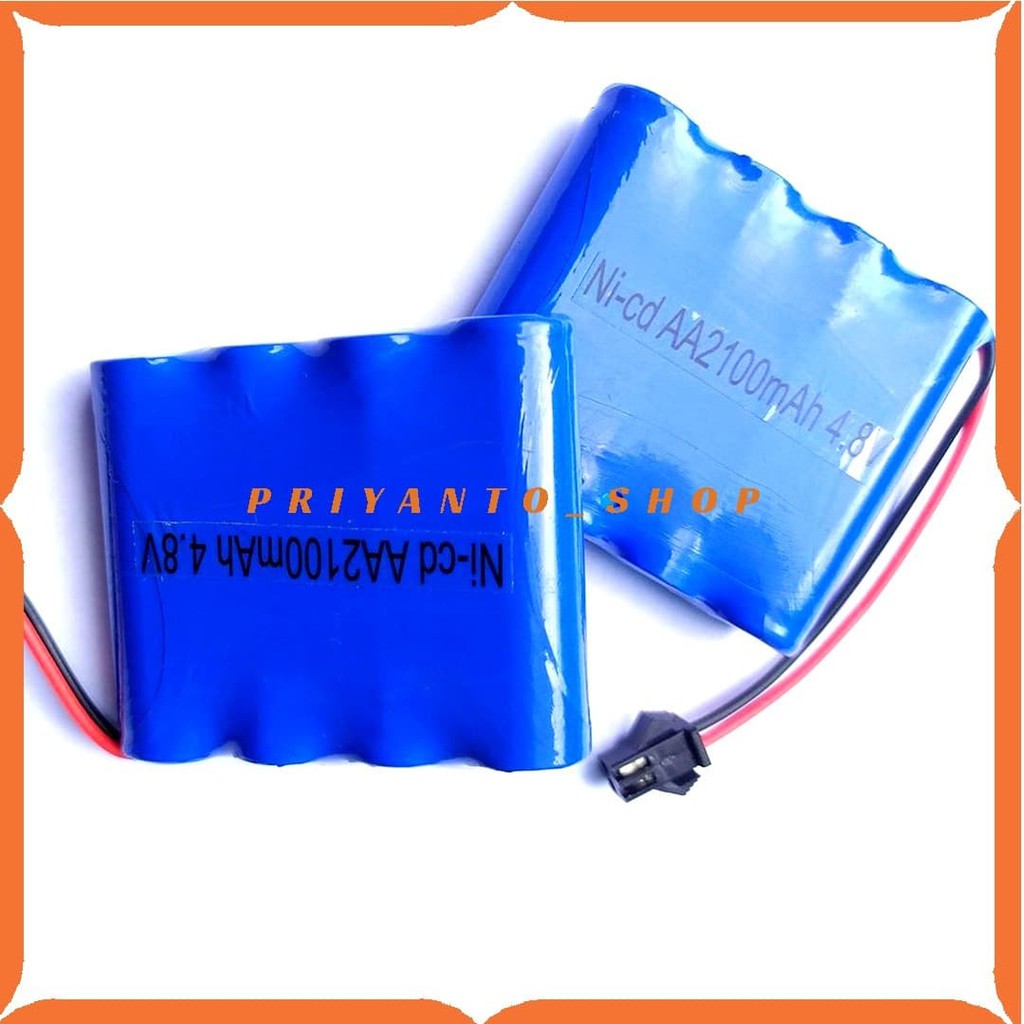 Baterai batre Battery RC mobil Remot 4.8V 2100mAh Socket Hitam