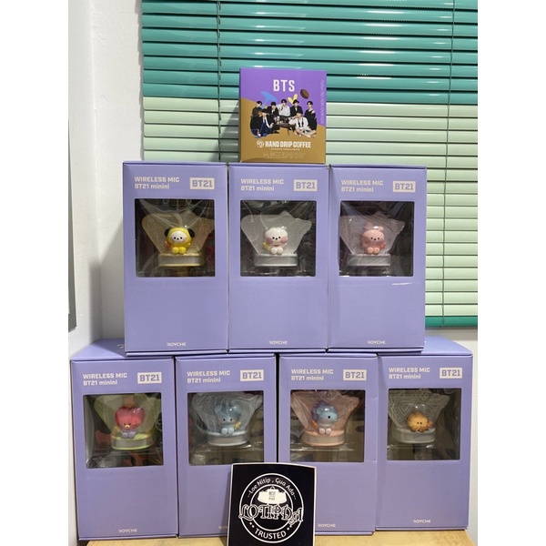 READY STOCK FULL PRICE - BTS BT21 ROYCHE Official Minini Bluetooth Microphone Speaker