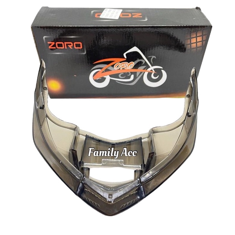 Cover Tutup Mika Stop Beat Karbu Set Smoke/ Pelindung Stop Belakang + Sein Riben Motor Beat Karbu / Vario 150 New 2018 - 2023 / Vario 125 New 2023 Mika Smoke