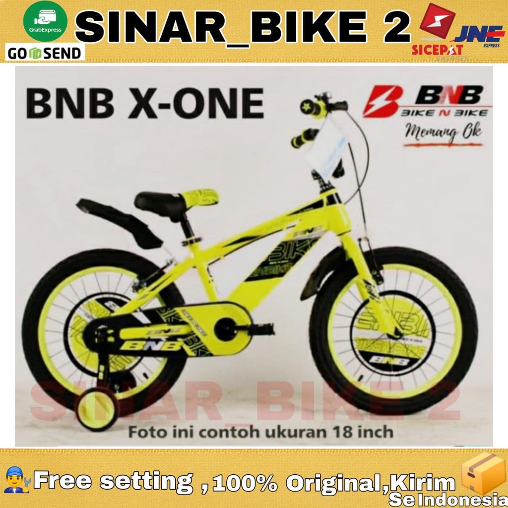 Sepeda Anak Laki BMX BNB X ONE Ukuran 12 16 &amp; 18 Inch