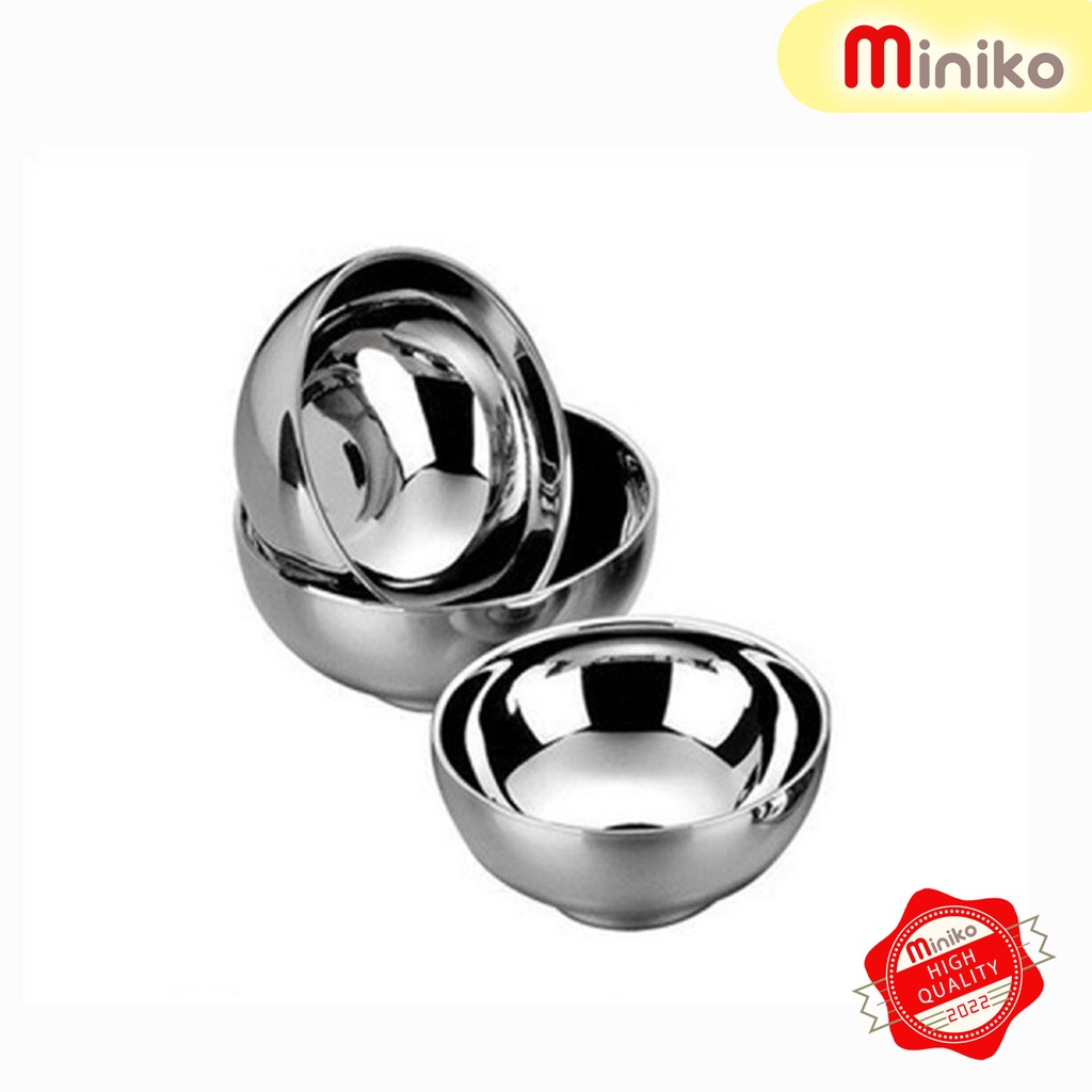 Mangkok korea Stainless tebal mangkuk double wall bowl