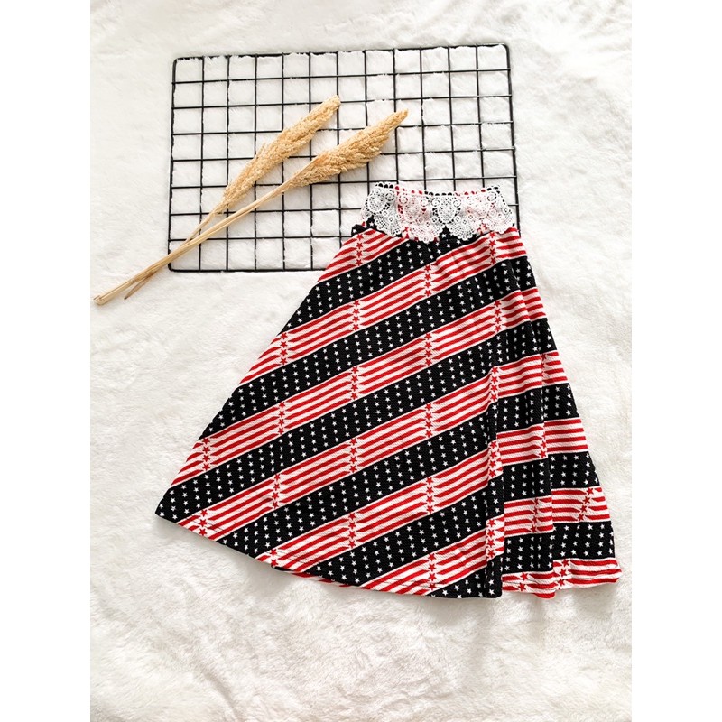 Rok Anak Panjang Motif Bendera