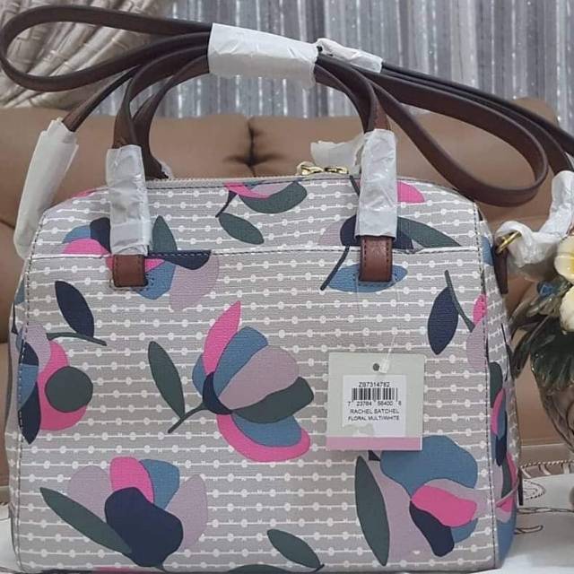 Fossil Rachel satchel Floral Multi white