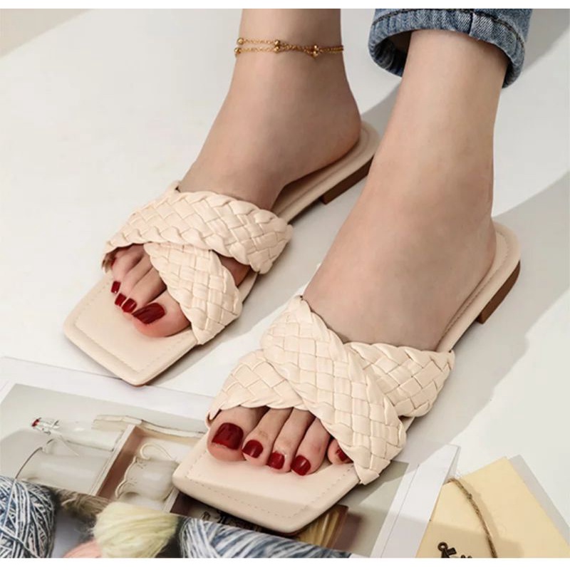 YUKI summer korea fashion sandal silang kepang anti slip 2022