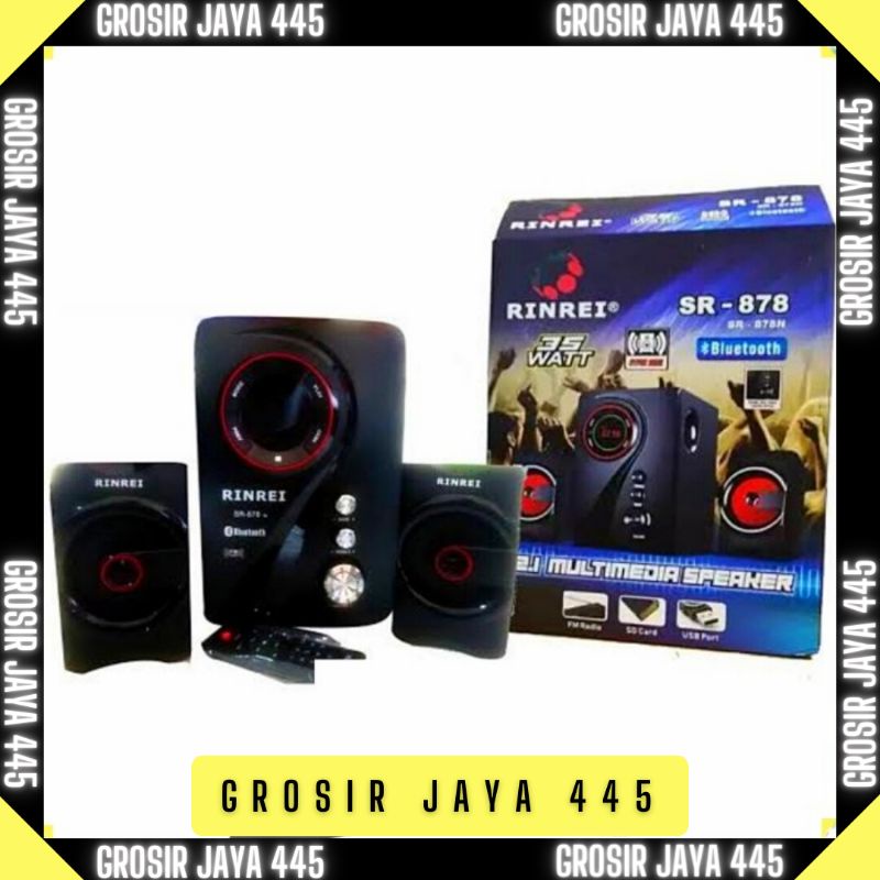 Speaker Aktif RINREI SR 878 N Audio Multimedia 2.1 Bluetooth - USB - SD Card - Radio - Remote