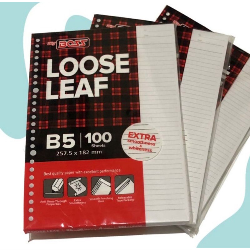 

Kertas Binder/ loose leaf B5 Big Boss