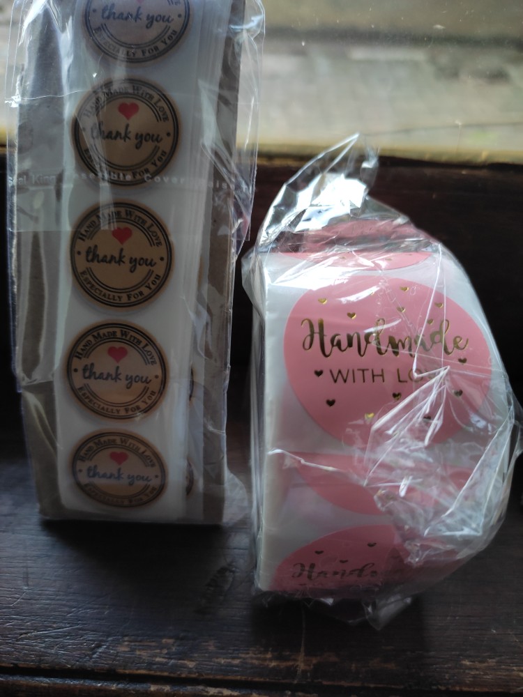 Stiker Sticker Label  Handmade With Love  - Ty3t