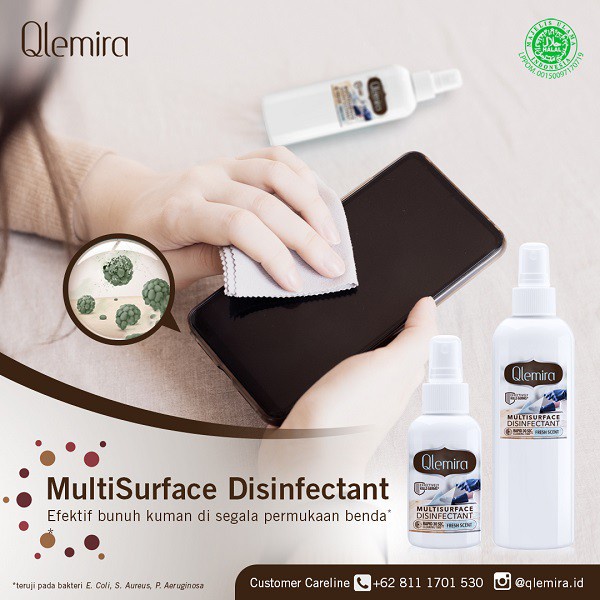 Qlemira MultiSurface Disinfectant 70 mL / Disinfektan / Desinfektan-7