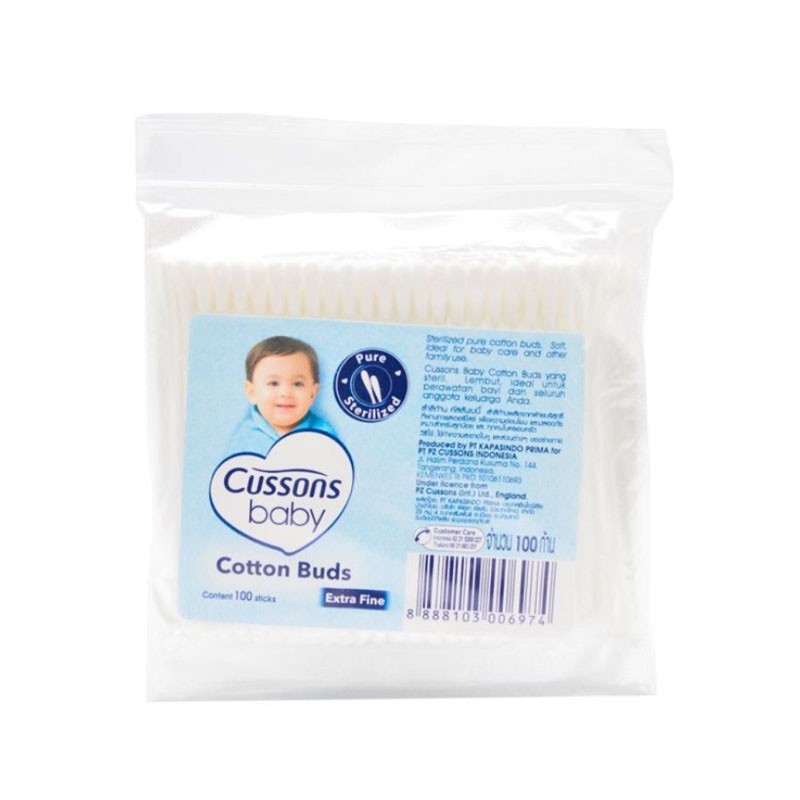 Cussons Baby Cotton Bud Extra Fine Isi 100 Sticks / Cusson Korek Kuping Bayi