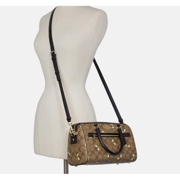 （grab）8591 coach women bag classic logo bee printed Rowan handbag sling bag