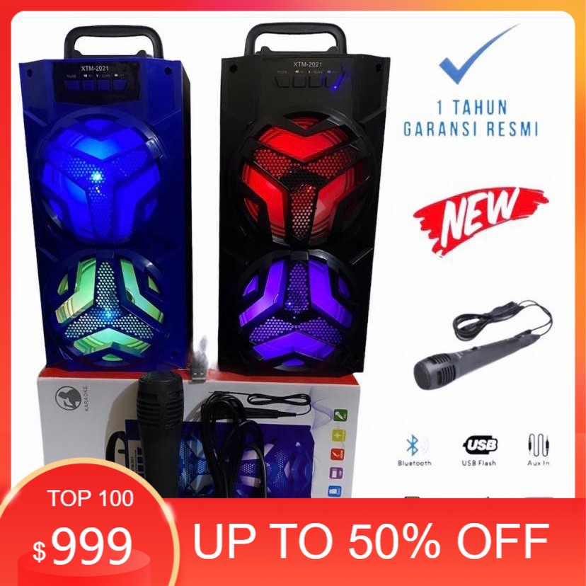COD SPEAKER BLUETOOTH XTM-2021 PLUS MIC KARAOKE//SPEAKER SALON AKTIF//SPEAKER KARAOKE MURAH