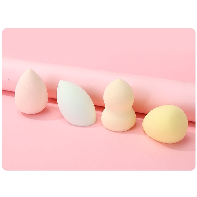 Beauty Sponge Set with Case Beauty Blender Makeup Sponge Soft Mixed Shape Isi 4pcs Campur Bentuk