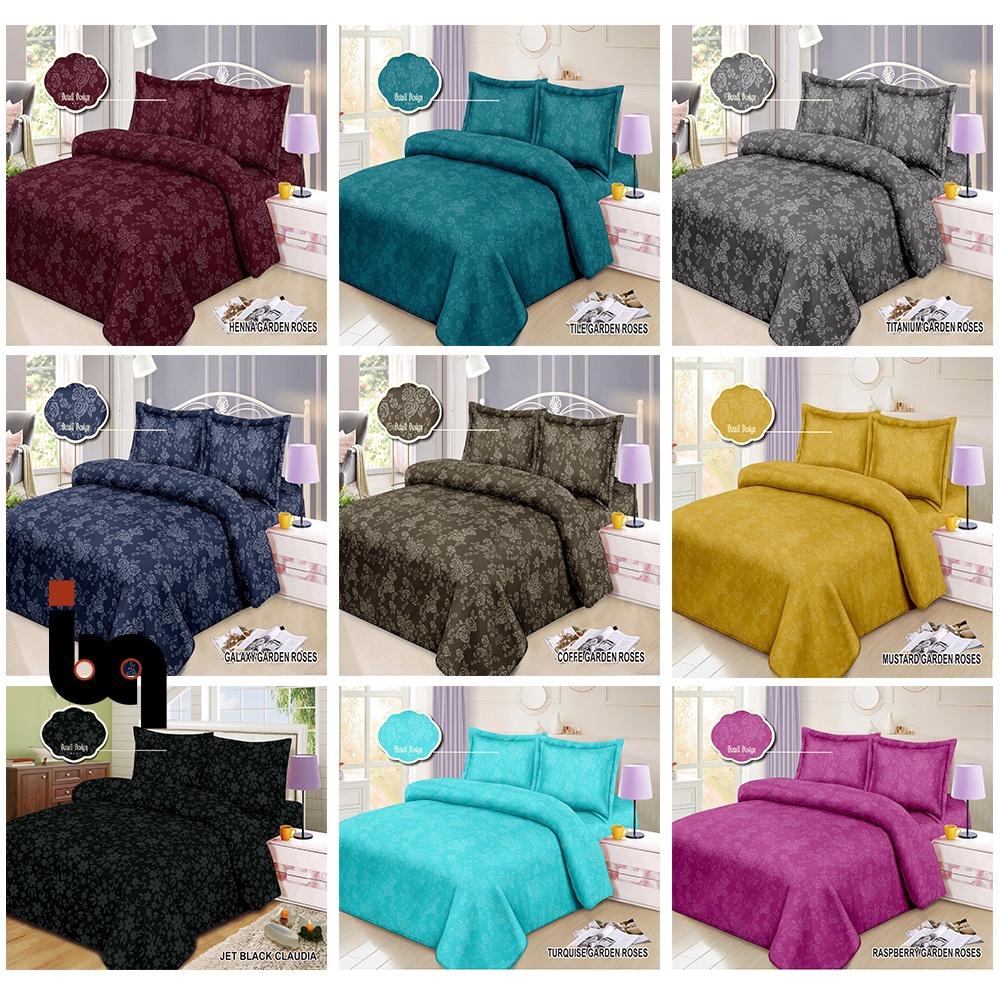 SPREI POLOS MURAH 2 BANTAL 2 GULING