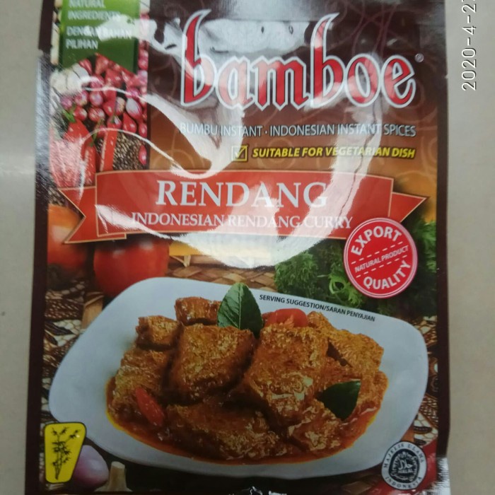 

Instan-Masak-Bumbu- Aa Bumbu Instan 36 Gr Bamboe Rendang -Bumbu-Masak-Instan.