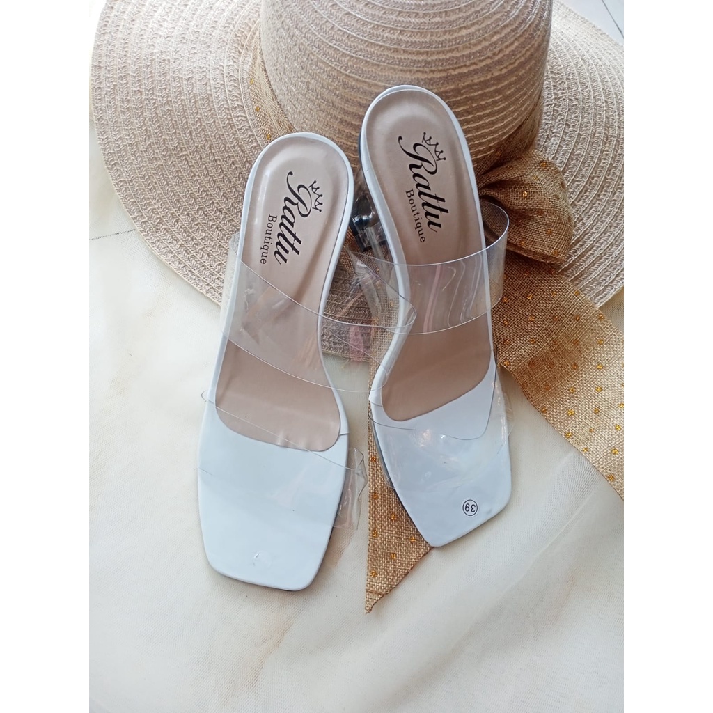 Termurah!!! sendal payet hak kaca 7cm cinderella series