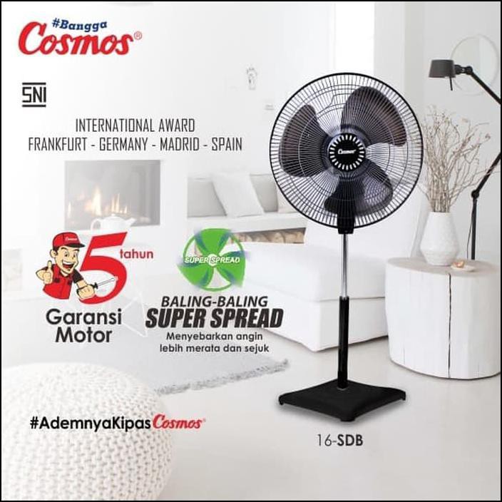 KIPAS ANGIN BERDIRI / STAND FAN COSMOS 16SDB / 16 XDC / 16-SDB/16 VIEN ( 16 INCH) ORIGINAL 100% TERMURAH !