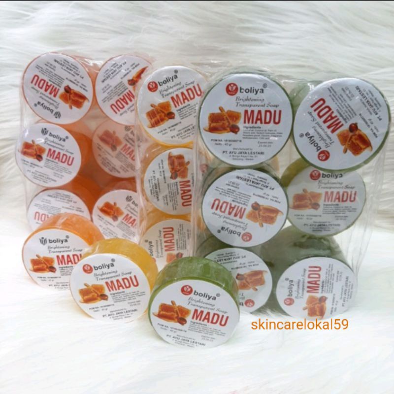Sabun Boliya Madu Brightening Transparant Soap 40gr Original Bpom