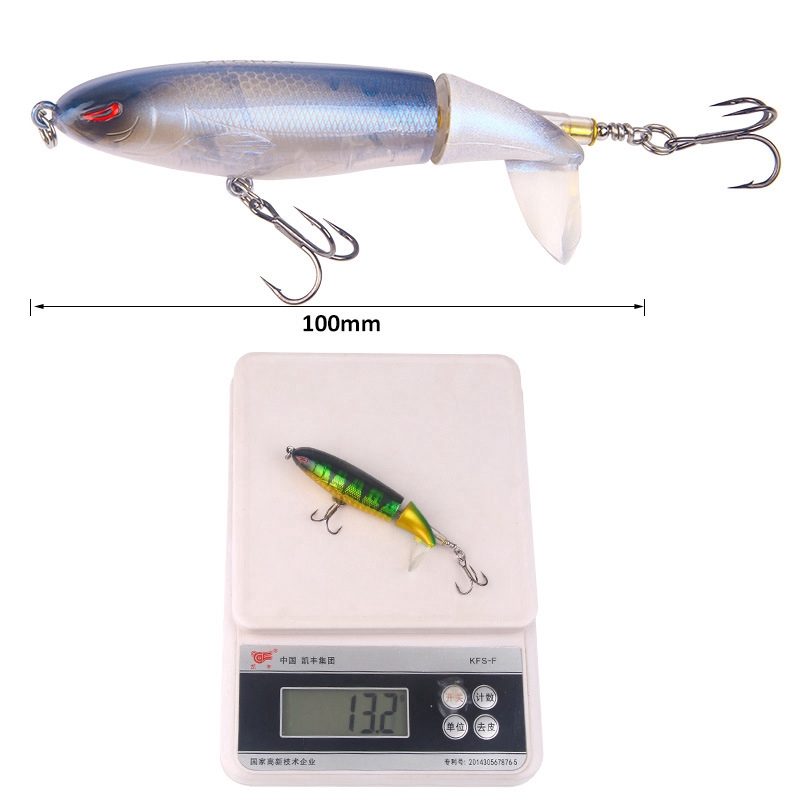 13g/10 cm Fishing Lure Kualitas Whopper Plopper Ikan Kecil Lure 3D Mata Plastik Umpan Keras-4