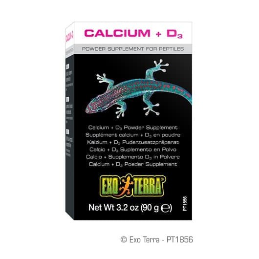 Calcium Powder + D3 Exoterra 90 gram - Kalsium D3 Exoterra 40gr - Calcium D3 EXO TERRA
