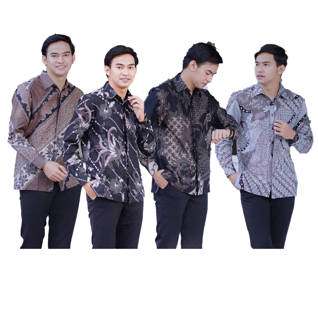 Cuci Gudang !!! Kemeja Batik Pria Lengan Panjang Aneka Motif 1