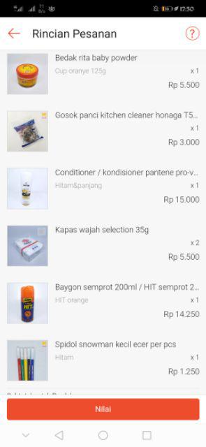 Gosok Panci Kitchen Cleaner Honaga T50 New Original Diameter 7cm Per Lusin