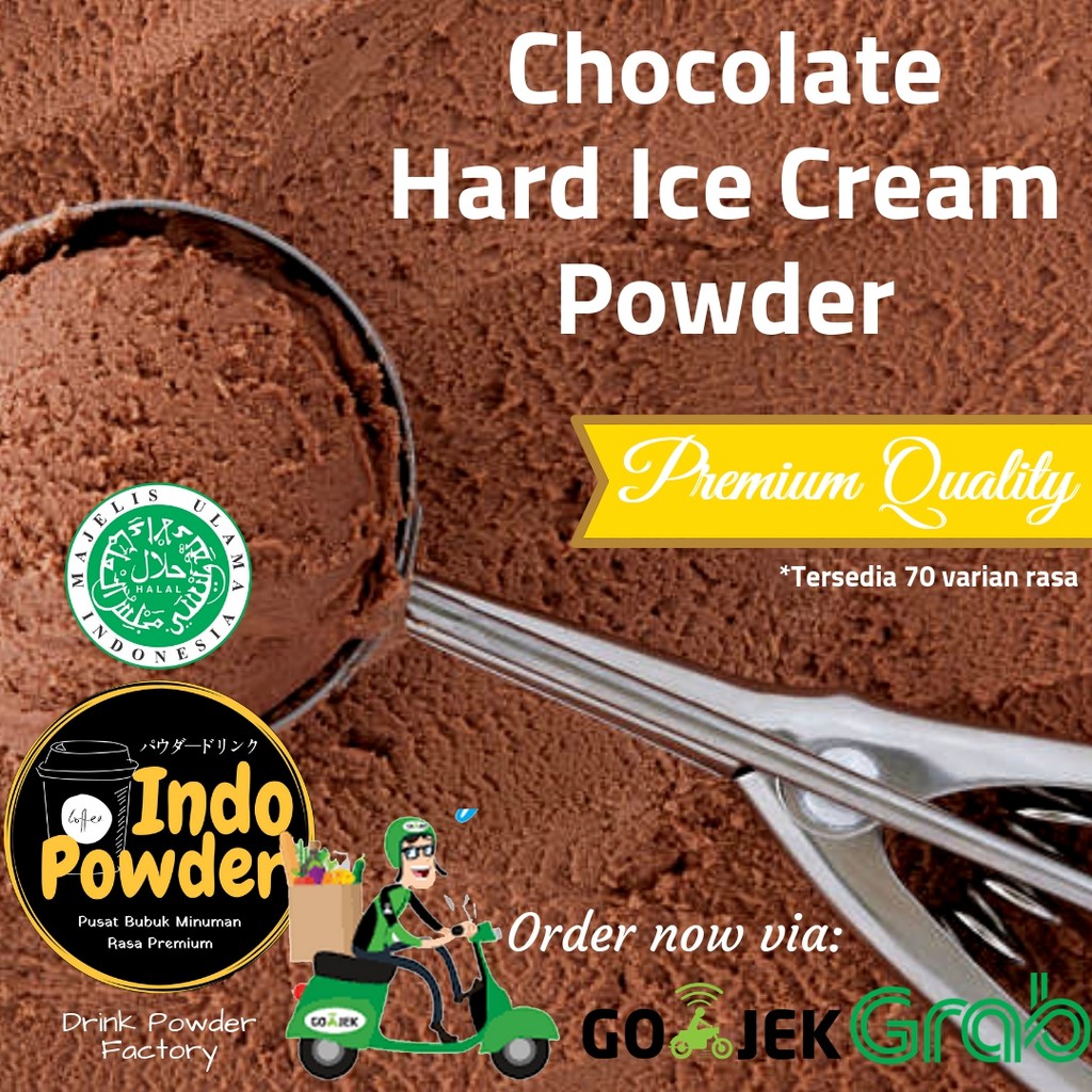 Chocolate HARD ICE CREAM Powder 1Kg - Bubuk Ice Cream Coklat 1Kg - Bubuk Es Krim