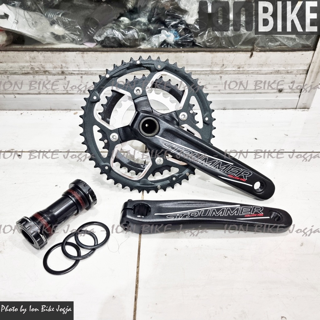 Crank Strummer PRO 48 36 26 T Hollowtech 2 HT2 Crankset Sepeda MTB - Crank Set Sepeda Touring Super 
