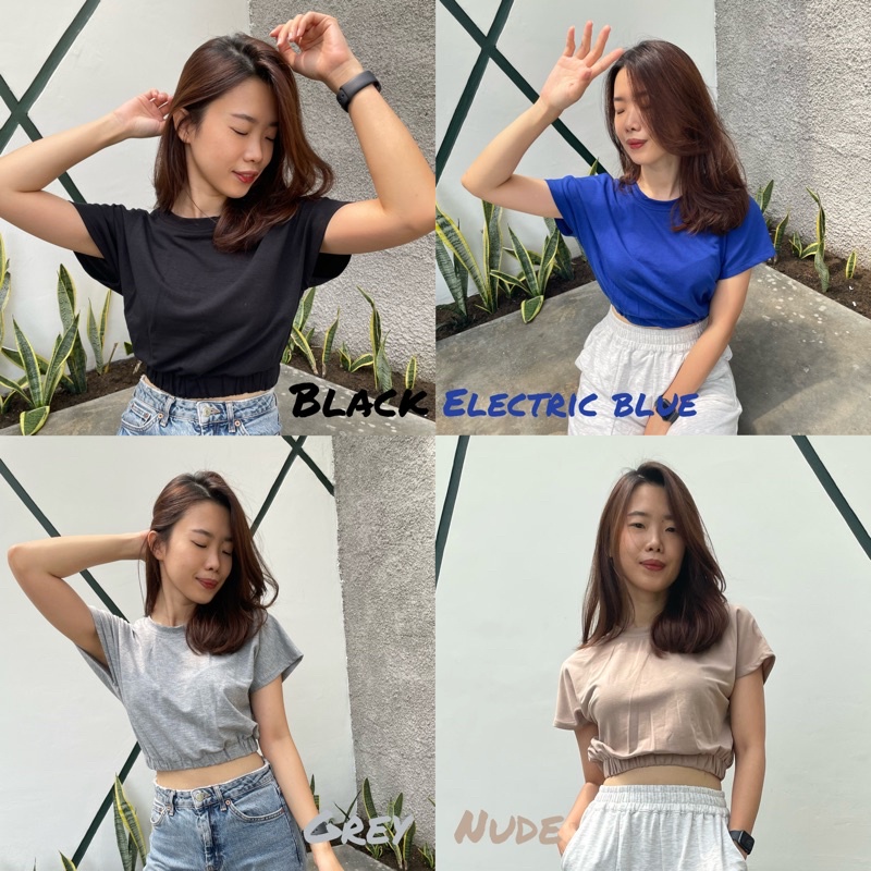 CROP TOP WANITA / CROP TOP POLOS / CROP TOP KOREA / ATASAN WANITA