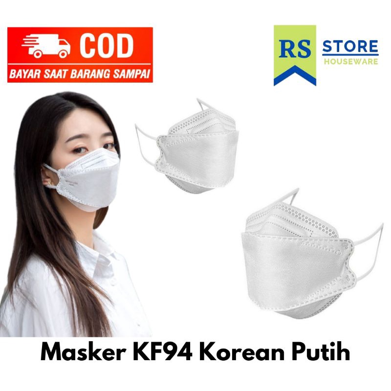 masker kf94 korean isi 20 pcs variasi mix warna warni putih hitam abu 4 ply  / face mask hijab utama