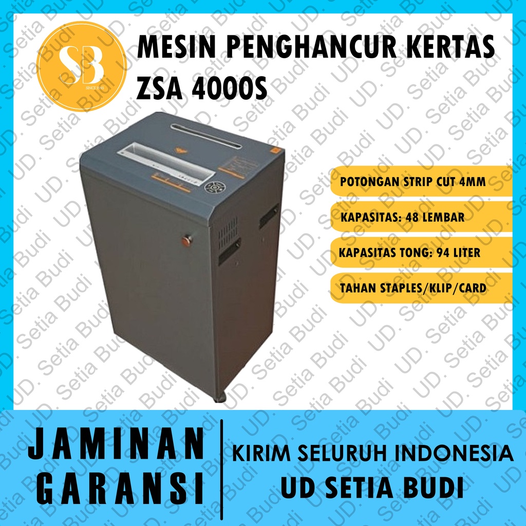 Mesin Penghancur Kertas / Paper Shredder ZSA 4000S Asli dan Bergaransi