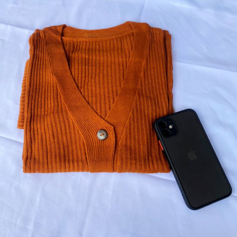 WILLY CARDIGAN RAJUT / CARDIGAN CROP RAJUT / Cardigan rajut crop kancing batok / WILLY CROP CARDY RAJUT-Bata