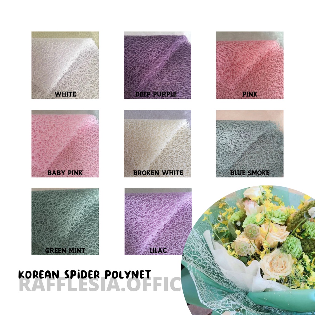

[1 LEMBAR] KOREAN JARING LEMBARAN KERTAS BUNGA FLOWER WRAP/ KERTAS BUKET PEMBUNGKUS BUNGA HAND BOUQUET