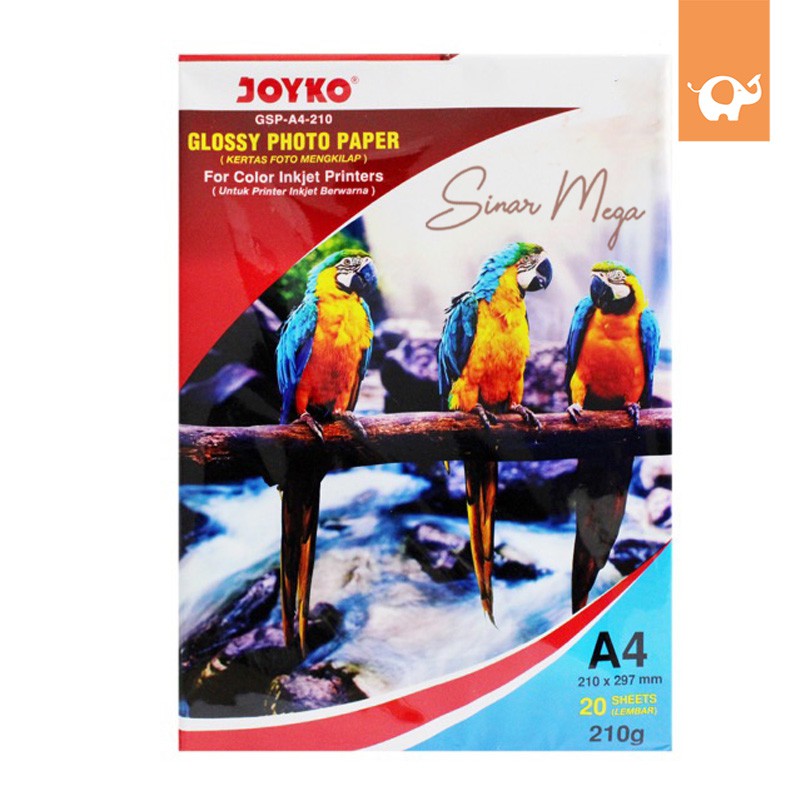 Joyko Glossy Photo Paper GSP A4 210gr/ Kertas Foto Mengkilap Murah