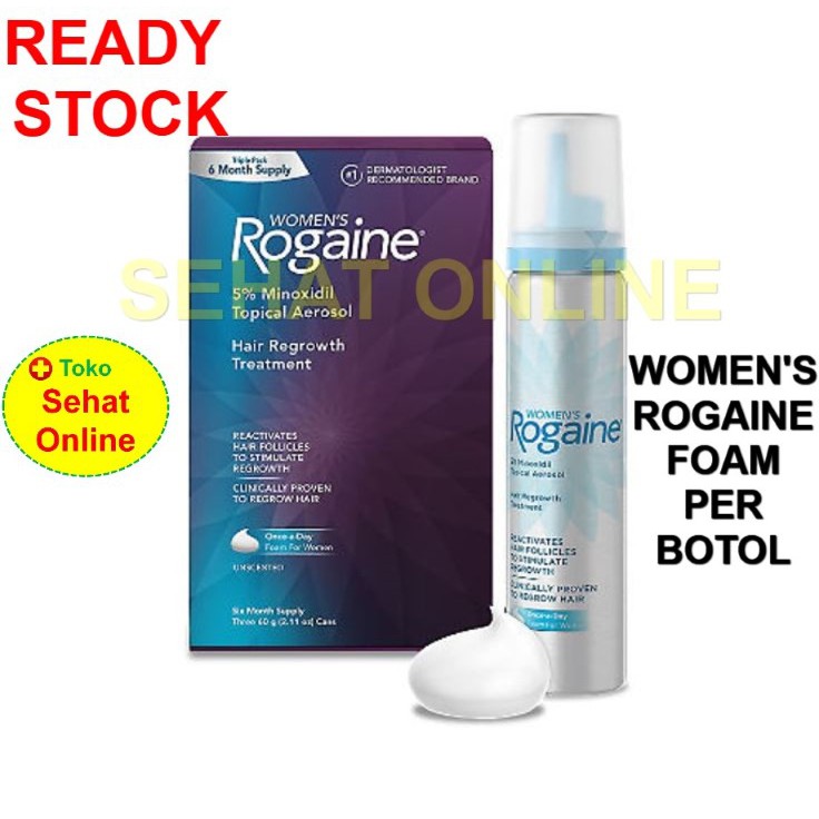 Rogaine Foam Women 5% Minoxidil Penumbuh Rambut khusus Wanita