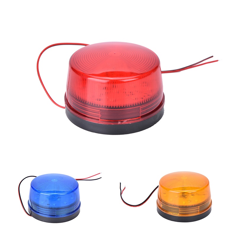 {LUCKID}Orange Blue Red 12V LED Security Alarm Strobe Signal Warning Flashing Light Lamp