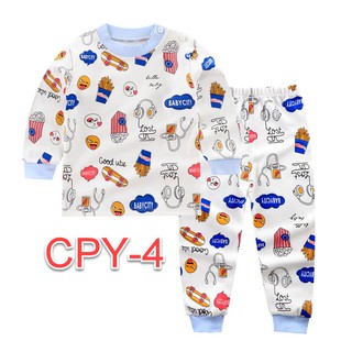  Baju  piyama katun bayi  cewe cowo laki perempuan lengan 
