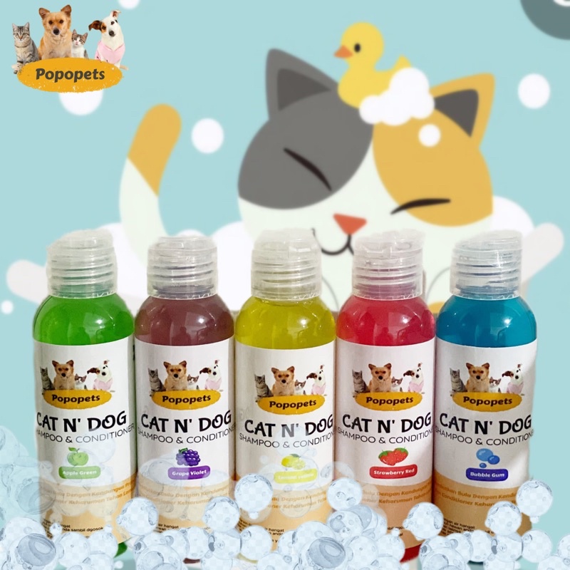 SHAMPOO KUCING ANJING FLEA TICK &amp; MEDICATED POPOPETS 100ml