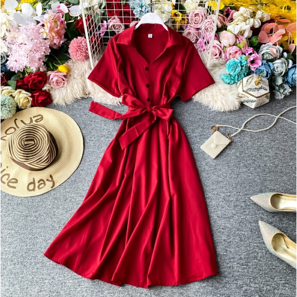 [MCFK] Dress Lolita / Dress Wanita / Dress Panjang Korea / Dres / Dress Wanita Casual Dres / Longdress / Pakaian Wanita