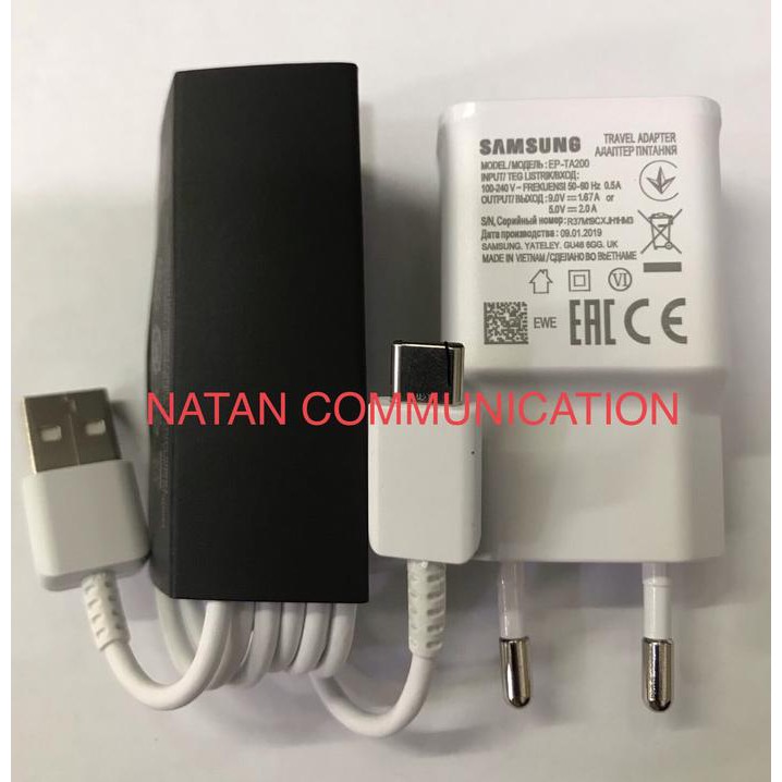 CHARGER HP SAMSUNG S10 S10E S10 PLUS S10+ ORI FAST CHARGING EP TA200