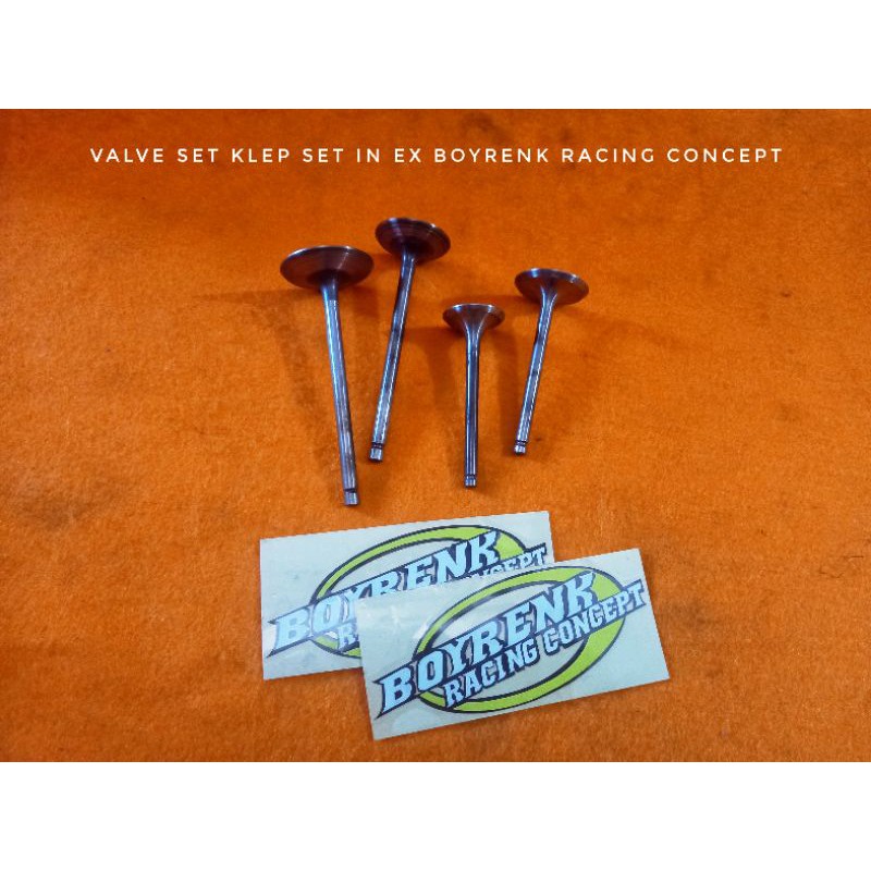 VALVE SET KLEP SET IN/EX 28/24 29/24 34/29 33/28 BY BOYRENK RACING CONCEPT