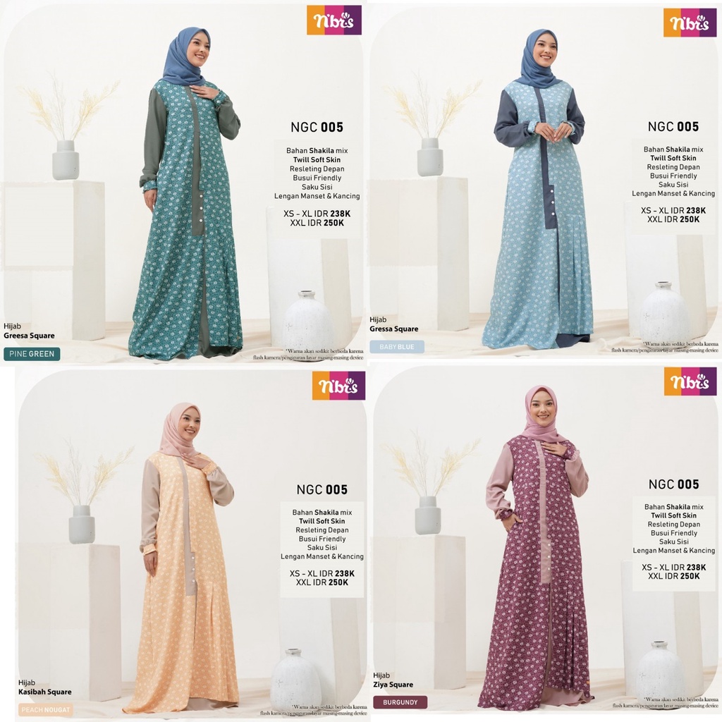 Gamis Nibras NGC 005 Terbaru 2022 / GAMIS DEWASA ORIGINAL NIBRAS 2022