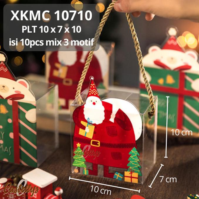 

[COD] 10pcs Kotak Box Mika XKMC10710 Cookies Kue Nastar Natal Christmas [COD]