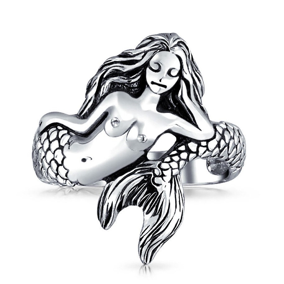 Perhiasan Cincin Desain Sirene Mermaid Untuk Wanita