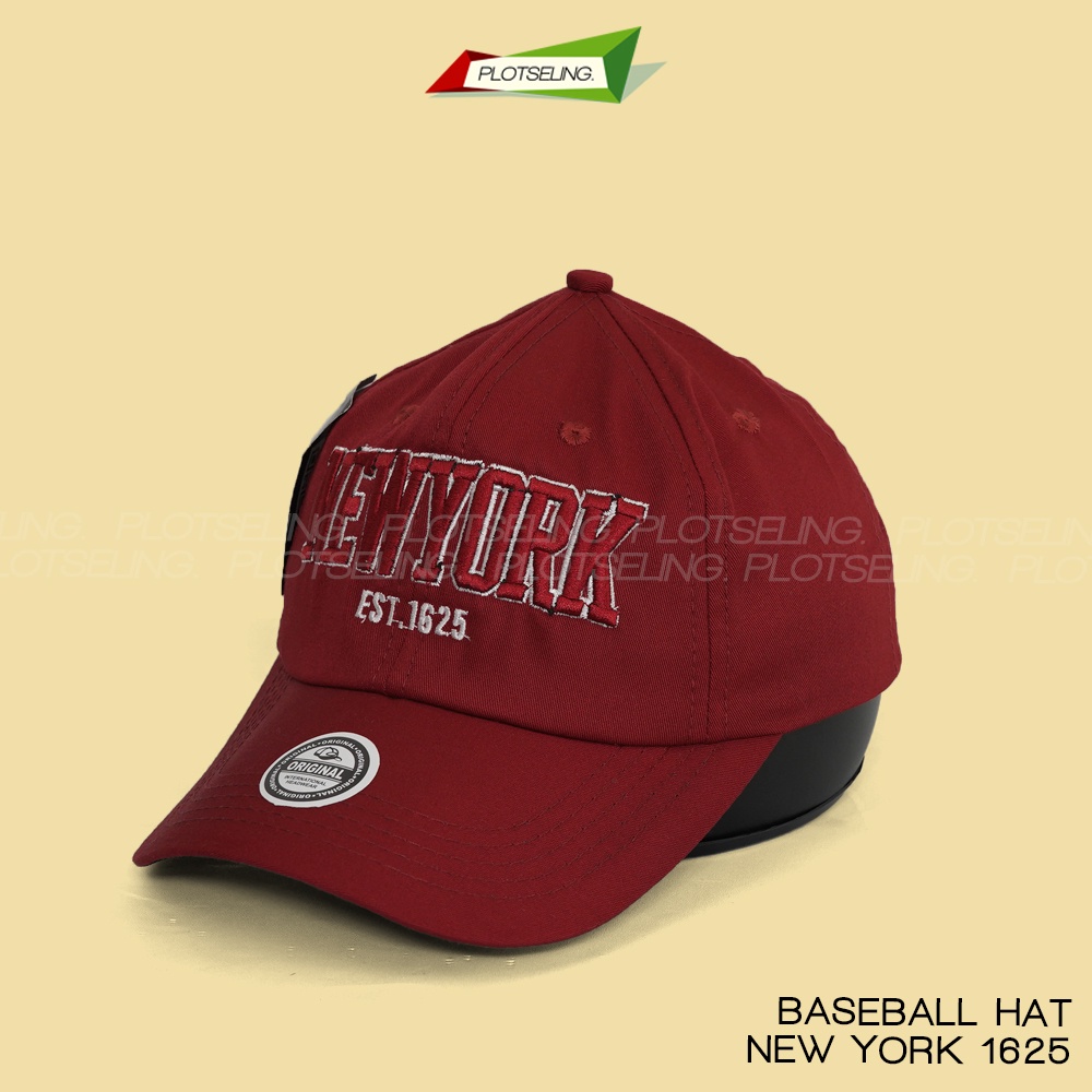 Topi Baseball NEW YORK EST. 1625 Pria Wanita Distro New York Est 1625 Classic Cap Casual Sport Abu Merah Hitam Putih Unisex