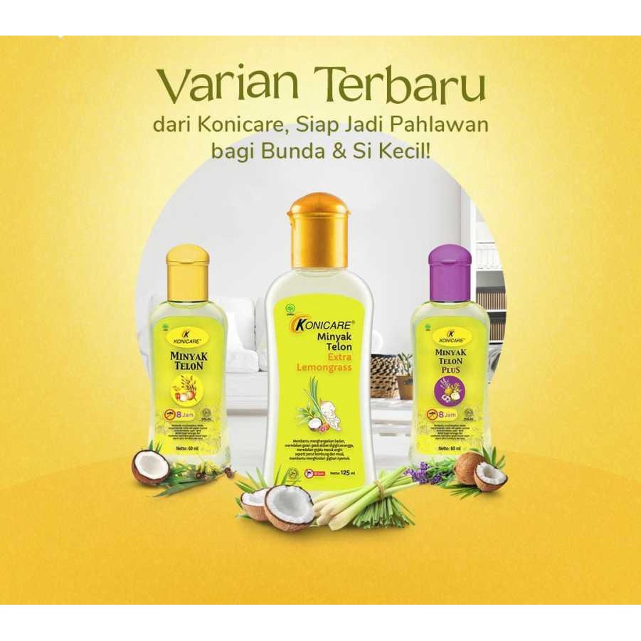 KONICARE MINYAK TELON / KONICARE MINYAK TELON PLUS / KONICARE MINYAK TELON EXTRA LEMONGRASS