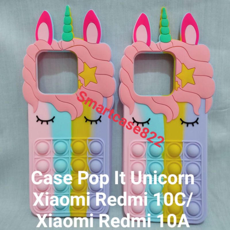 Case Xiaomi Redmi 10C Xiaomi Redmi 10A Softcase Pop It Unicorn Rainbow Murah Lucu