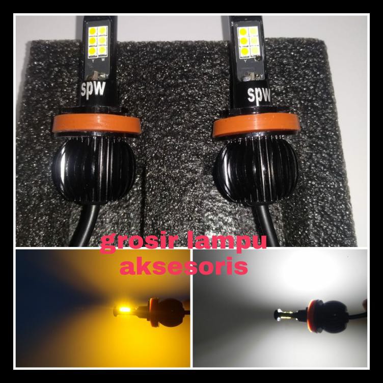 BEST DEAL LAMPU LED H11 DUA WARNA LED FOGLAMP H11 2 WARNA PUTIH KUNING TERMURAH 