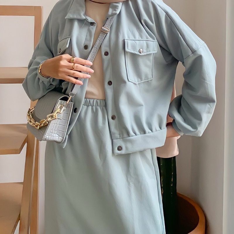 egafashion - Jaket Olin Button Kancing Wanita | Jaket Sweater | Jaket Cewek Keren | Jaket Wanita