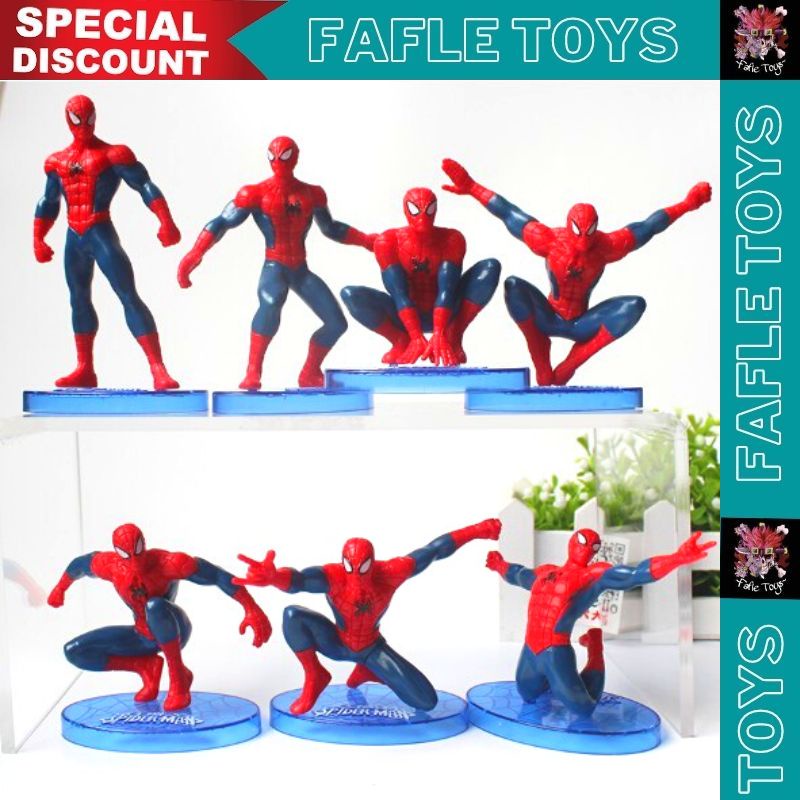 

Figure Set 7 Pcs Spiderman Mainan Anak Laki TERMURAH topper cake / Topper Kue Ultah Marvel Spiderverse Spiderman Series Figure Set 7 pcs / Set 7 pcs Spiderman Action Figure Mainan Anak Laki Pajangan Hiasan Kue /Topper Kue Ultah Spiderman